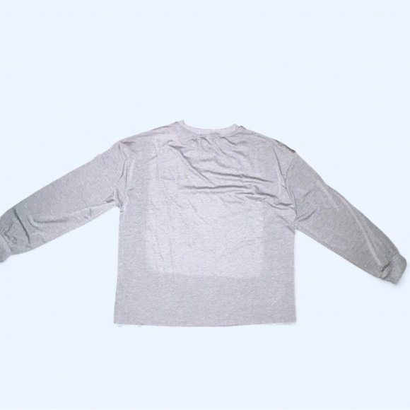 Women’s NEW Dark Gray Graphic Crew Neck Sweatshirt Size L - Picture 6 of 7